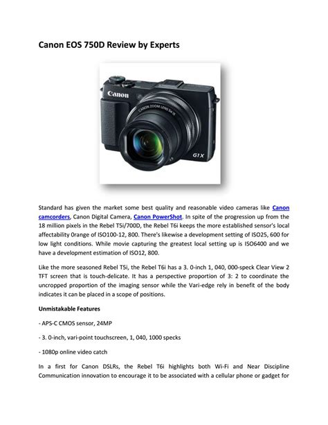 Canon EOS 750d review by experts by Neha Verma - Issuu