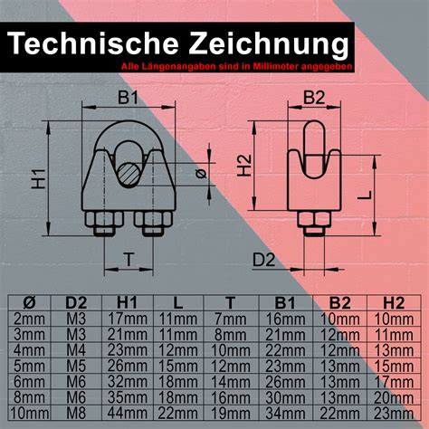 Bügelklemme Drahtseilklemme Edelstahlklemme für Drahtseil Seilklemme