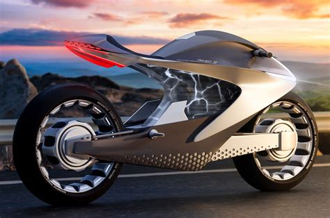 Futuristic motorbike concept design connects with rider - Designboyo