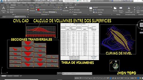 Civil Cad Calculo De Vol Menes Entre Superficies Movimiento De