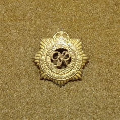 WW2 50S ROYAL CANADIAN Army Service Corps Brass K C Cap Badge EUR 8 67