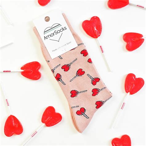 Amorsocks Calcetines Socks Piruletas Nude Lollipops Caramelos Rosa Pink