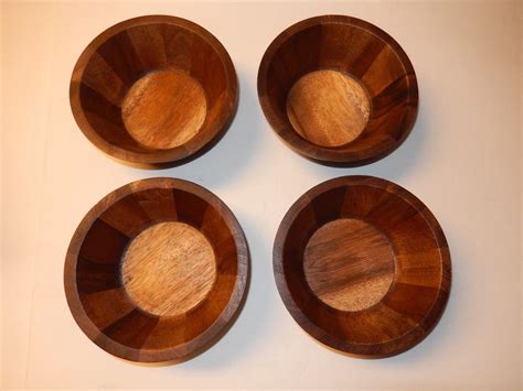 New In Box Noritake Kona Wood 5 Piece Salad Bowl Set EBay