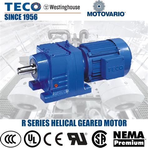 Taiwan Teco Global Product R Series Foot Mounted Hardened Helical Gear