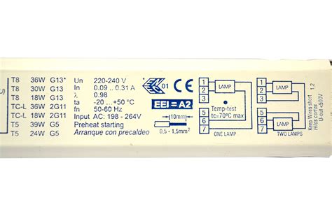 Ballast électronique pour tube T8 de 18W 30W et 36W simple ou double