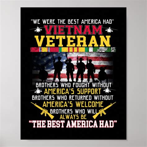 We Were The Best America Had Vietnam Veteran Broth Poster Zazzle