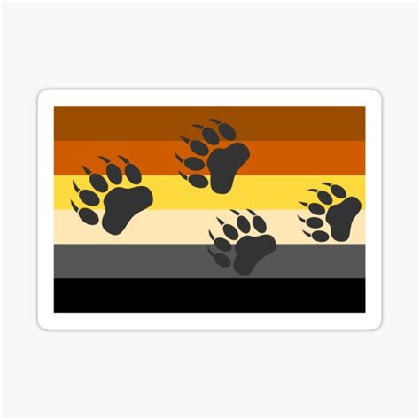 WOOFZ Bear Paws Claws Over Gay Pride Flag Sticker For Sale By Woofz Redbubble