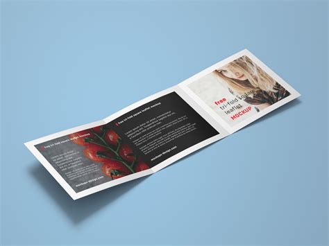 Free Tri Fold Square Brochure Mockup Psd File Good Mockups