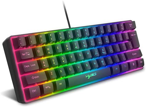 Геймерская клавиатура с подсветкой HXSJ V700 с RGB подсветкой USB для ...