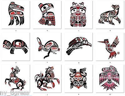 Tlingit Symbols | ... Haida Art Totem Pole Animals Symbols Bottle Cap ...