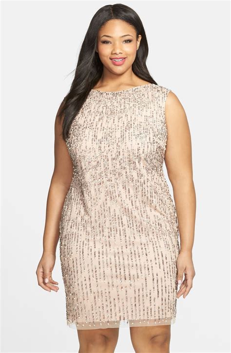 Adrianna Papell Beaded Sleeveless Cocktail Dress Plus Size Nordstrom