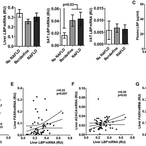 Association Of Liver Lbp With Expression Of De Novo Lipogenesis Genes