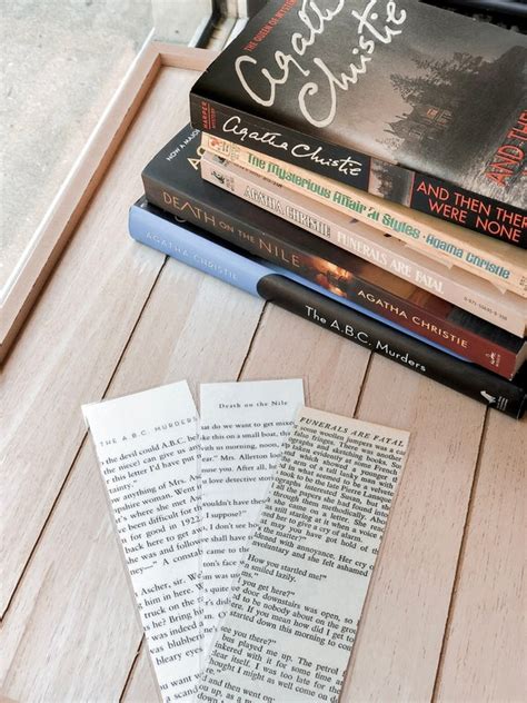 Agatha Christie Bookmarks Recycled from Thrifted Books | Etsy