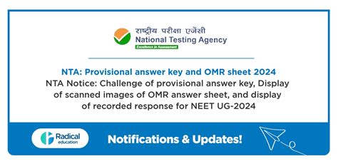 Nta Notice Challenge Of Provisional Answer Key Display Of Scanned