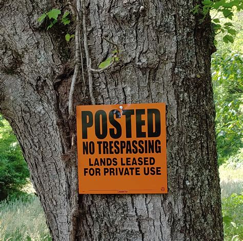 Semi Rigid Yellow Poly No Trespassing Posted Sign Minuteman Signs