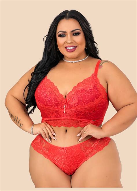 Conjunto Plus Size Cropped Aurora Rich Mais Que Lingerie