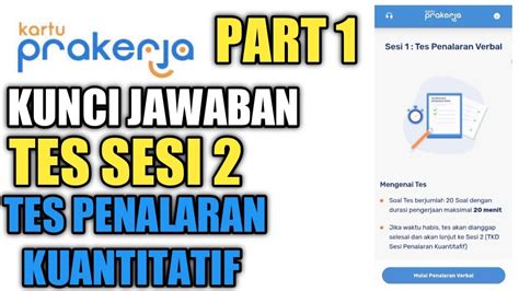 TES PENALARAN KUANTITATIF PRAKERJA 2023 PART 1 YouTube