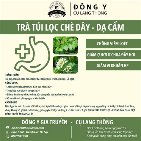 Trà Dây Dạ Cẩm 7 Vị Giúp Cải Thiện Viêm Loét Dạ Dày Trào Ngược Thực