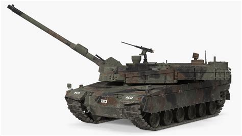 Korean Tank K2 Camouflage Color Dirty Rigged 3D Model - TurboSquid 2225239