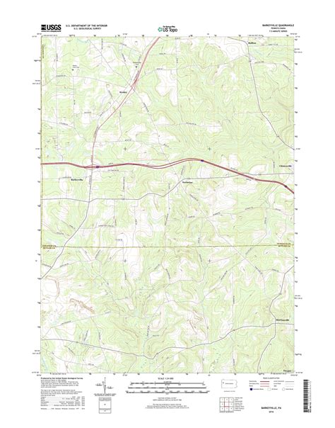 Mytopo Barkeyville Pennsylvania Usgs Quad Topo Map