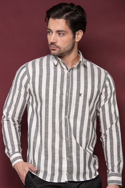 Camisa Social Masculina Listrada Manga Longa Tomy Mais Vendidas