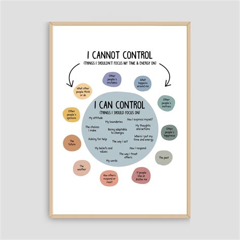 Things I Can Control Poster What I Can And Cannot Control Etsy Australia