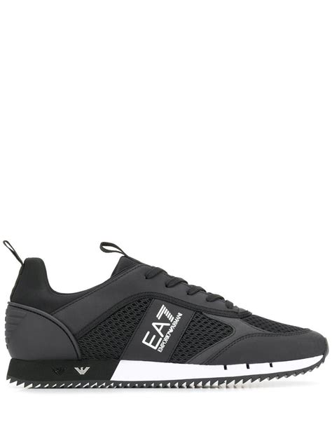 Ea7 Side Logo Sneakers In Black Modesens Emporio Armani Sneakers