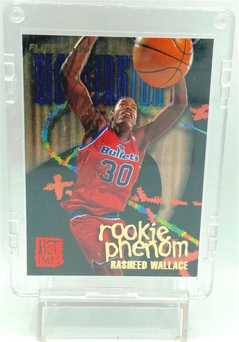 Vintage 1995 96 Fleer Hot Packs Rookie Phenom Rasheed Wallace Insert