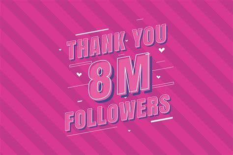 Thank You 8m Followers Celebration Graphic By Stockia · Creative Fabrica