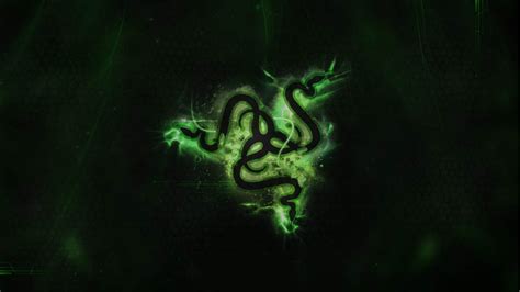 Green Black Razer Logo In Green Black Hexagon Background Hd Razer