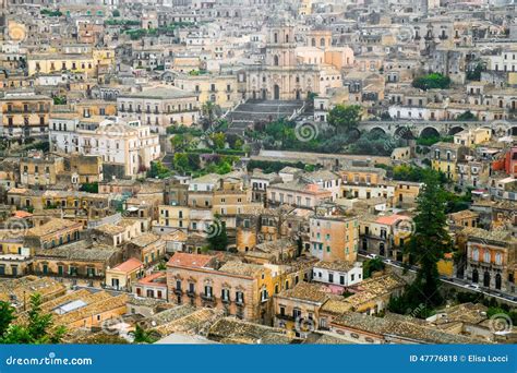 Modica stock photo. Image of pictoresque, italian, aerial - 47776818