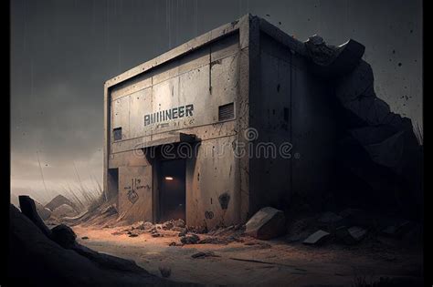 Bunker. Entrance To Underground Military Bunker. Armored Heavy Metal Door in Old Underground ...