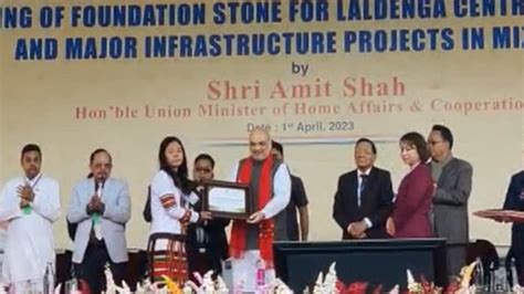 Mizoram Amit Shah Lays Foundation Stone Of Various Projects Worth Rs 2414 Crore Mizoram