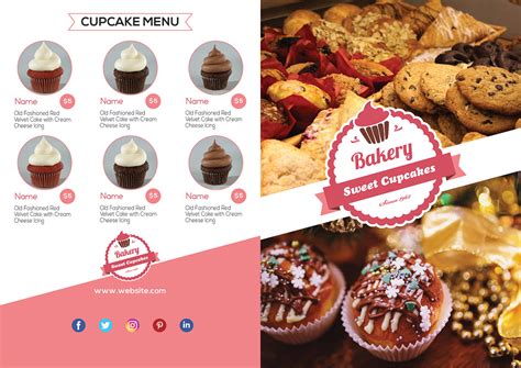 Bakery & Cupcake Shop - Menu Template :: Behance