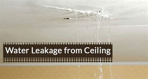 How To Stop Water Leakage From Ceiling