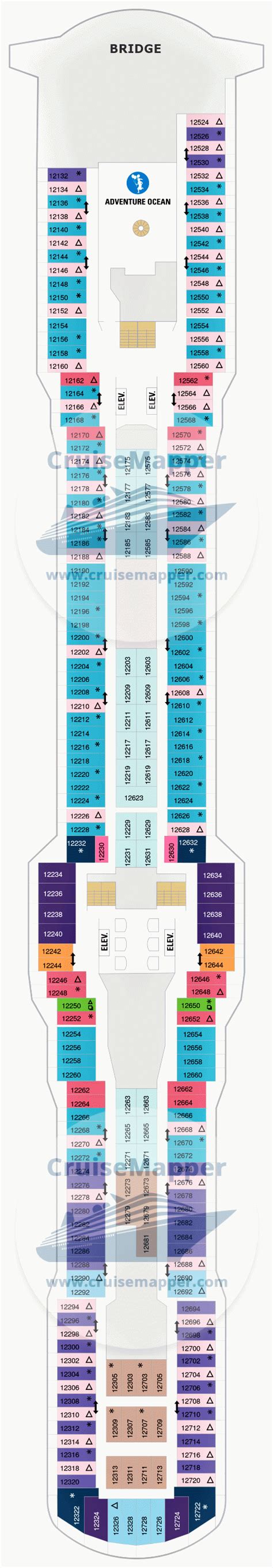 Spectrum Of The Seas deck 12 plan | CruiseMapper