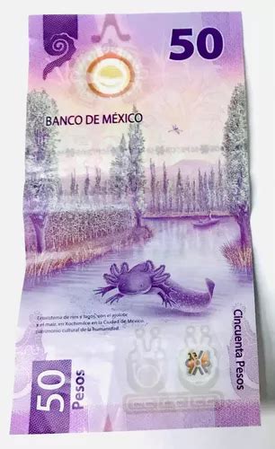 Billete De 50 Pesos Con Error En Impresión Abajo De Ajolote en venta en