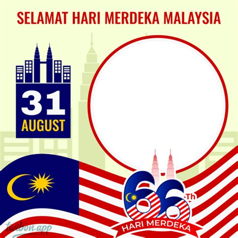 Twibbon Kemerdekaan Malaysia Tahun 2023 Ke 66