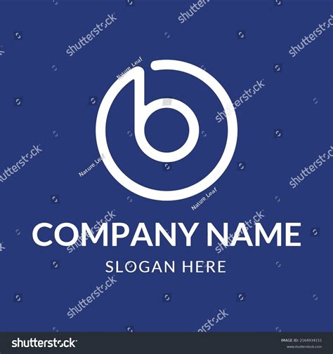 Letter B Circle Lineart Logo Company Stock Vector (Royalty Free ...