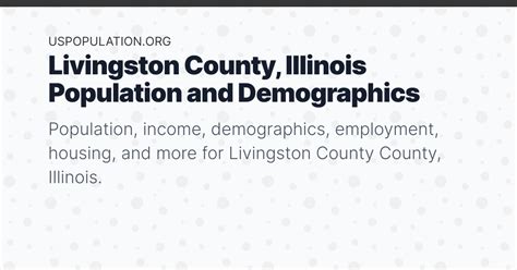 Livingston County, Illinois Population | Income, Demographics ...