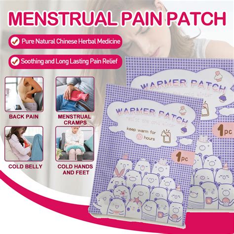 Menstrual Cramp Patch Ginger Pain Relief Heat Patch Hot Warmer Self Heating Relieve Abdominal