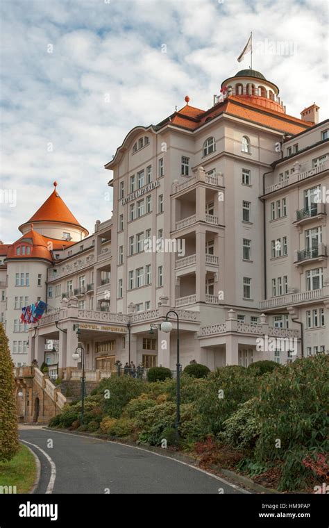 Karlovy Vary Czech Republic November Facade Of Hotel Imperial