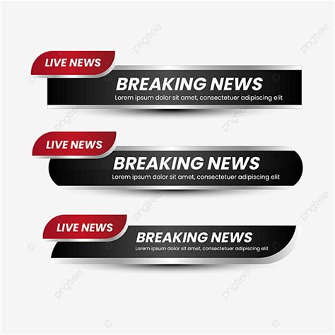 Title Lower Thirds Vector Hd Images Title News Lower Third Black Color