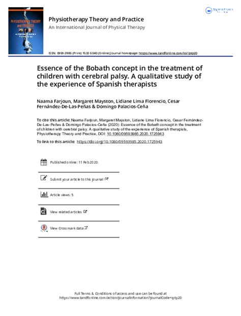 (PDF) Essence of the Bobath concept in the treatment of children with ...