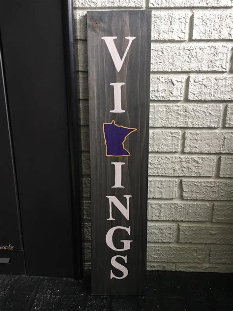 Minnesota Vikings Wall Hanging Minnesota Sign Vikings Sign Etsy