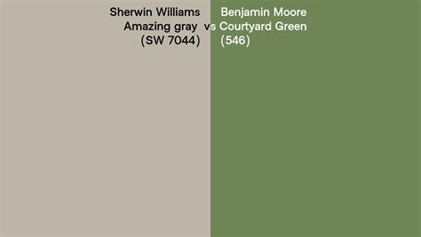 Sherwin Williams Amazing Gray SW 7044 Vs Benjamin Moore Courtyard