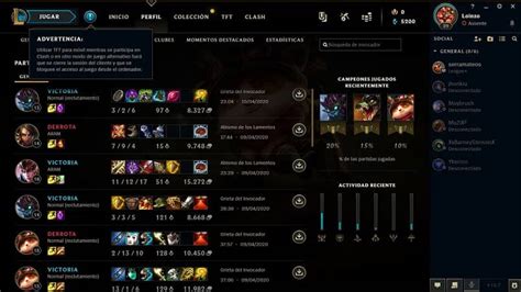 Cómo Funciona el Historial de Partidas del League of Legends