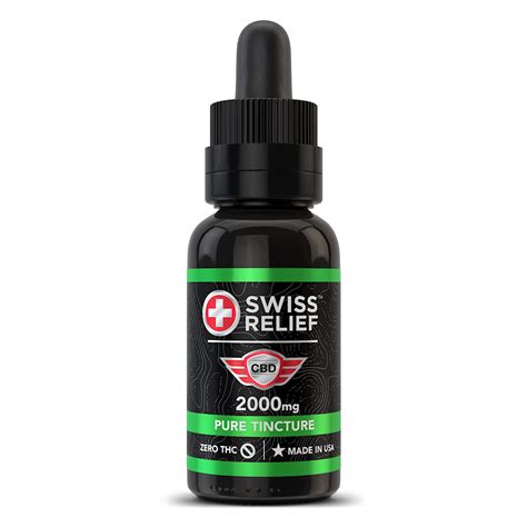 Pure - CBD Tincture 2000mg | Best CBD Hemp Oil - Swiss Relief