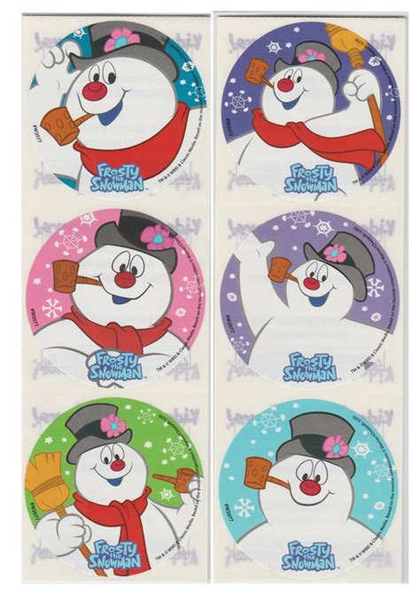 25 Frosty The Snowman Stickers 2 5 X 2 5 Etsy