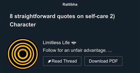 8 Straightforward Quotes On Self Care Thread From Limitless Life